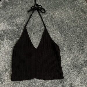 Black Halter Top